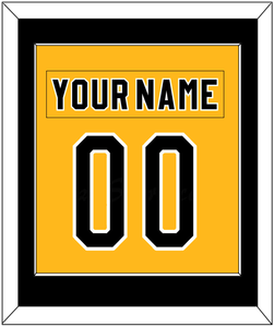 Pittsburgh Nameplate & Number (Back) Combined - Alternate Gold (1980-1981) - Single Mat 2