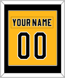 Pittsburgh Nameplate & Number (Back) Combined - Alternate Gold (1980-1981) - Single Mat 2