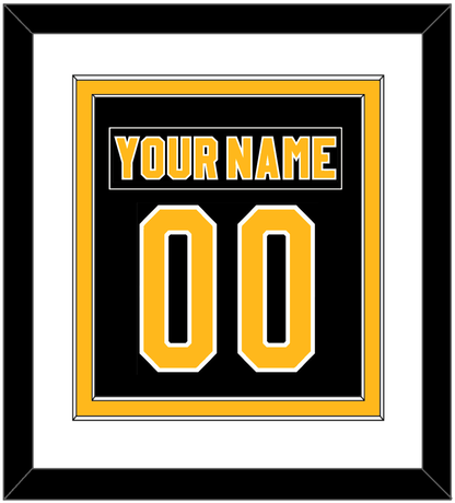 Pittsburgh Nameplate & Number (Back) Combined - Road Black (1980-1981) - Signature Tier 1