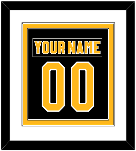 Pittsburgh Nameplate & Number (Back) Combined - Road Black (1980-1981) - Signature Tier 1