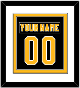 Pittsburgh Nameplate & Number (Back) Combined - Road Black (1980-1981) - Double Mat 1