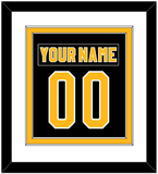 Pittsburgh Nameplate & Number (Back) Combined - Road Black (1980-1981) - Double Mat 1