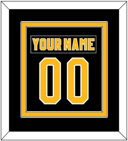 Pittsburgh Nameplate & Number (Back) Combined - Road Black (1980-1981) - Signature Tier 2
