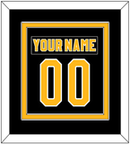 Pittsburgh Nameplate & Number (Back) Combined - Road Black (1980-1981) - Double Mat 2