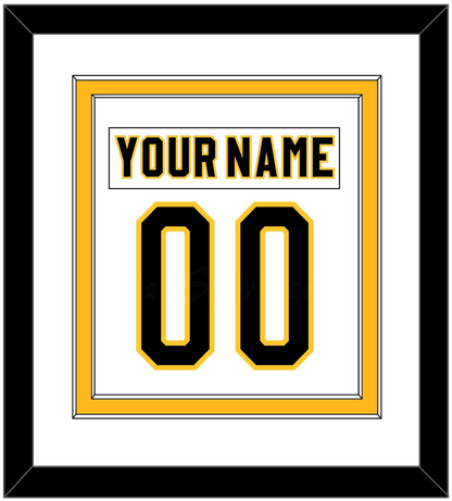 Pittsburgh Nameplate & Number (Back) Combined - Home White (1980-1981) - Signature Tier 1