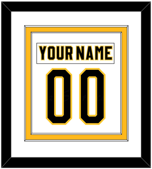 Pittsburgh Nameplate & Number (Back) Combined - Home White (1980-1981) - Signature Tier 1