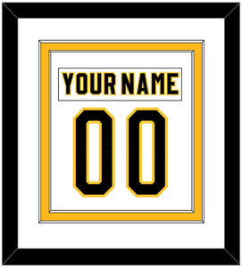 Pittsburgh Nameplate & Number (Back) Combined - Home White (1980-1981) - Double Mat 1