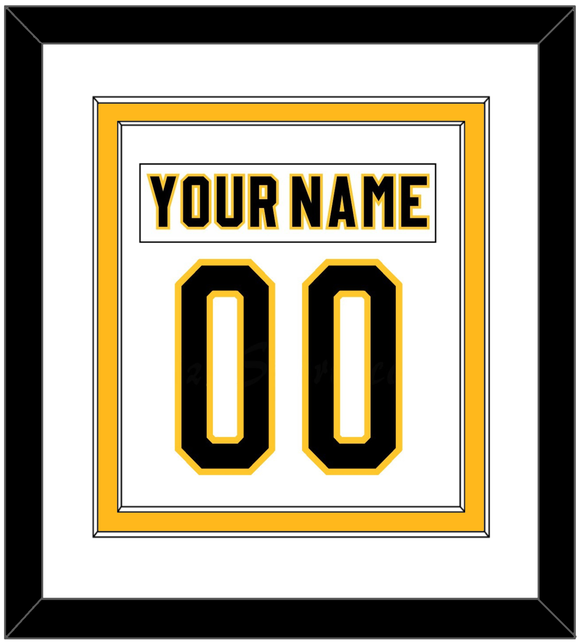 Pittsburgh Nameplate & Number (Back) Combined - Home White (1980-1981) - Double Mat 1