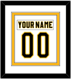 Pittsburgh Nameplate & Number (Back) Combined - Home White (1980-1981) - Double Mat 1