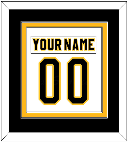 Pittsburgh Nameplate & Number (Back) Combined - Home White (1980-1981) - Signature Tier 2