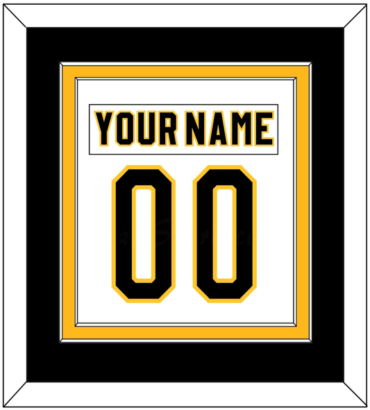 Pittsburgh Nameplate & Number (Back) Combined - Home White (1980-1981) - Signature Tier 2
