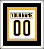 Pittsburgh Nameplate & Number (Back) Combined - Home White (1980-1981) - Double Mat 2