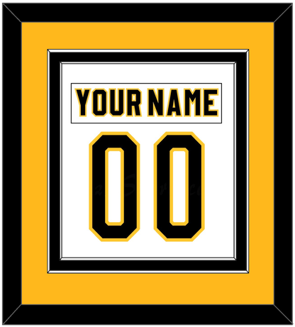 Pittsburgh Nameplate & Number (Back) Combined - Home White (1980-1981) - Signature Tier 3