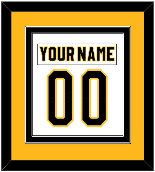 Pittsburgh Nameplate & Number (Back) Combined - Home White (1980-1981) - Signature Tier 3