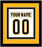 Pittsburgh Nameplate & Number (Back) Combined - Home White (1980-1981) - Double Mat 3