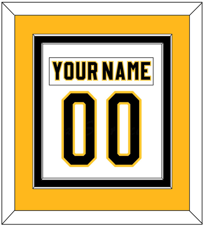 Pittsburgh Nameplate & Number (Back) Combined - Home White (1980-1981) - Signature Tier 3
