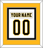 Pittsburgh Nameplate & Number (Back) Combined - Home White (1980-1981) - Double Mat 3