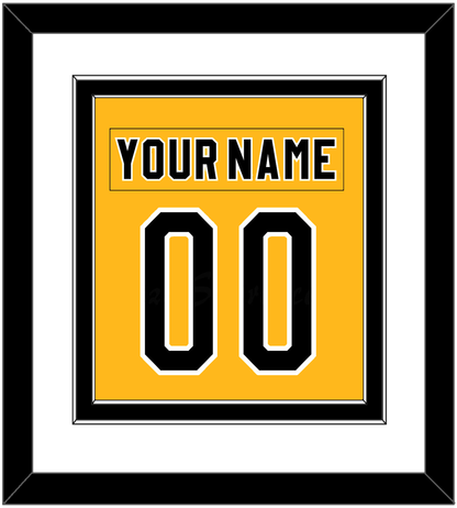 Pittsburgh Nameplate & Number (Back) Combined - Alternate Gold (1980-1981) - Signature Tier 1
