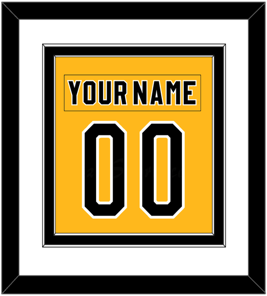 Pittsburgh Nameplate & Number (Back) Combined - Alternate Gold (1980-1981) - Signature Tier 1