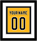 Pittsburgh Nameplate & Number (Back) Combined - Alternate Gold (1980-1981) - Double Mat 1