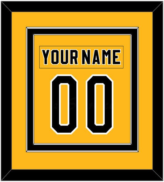 Pittsburgh Nameplate & Number (Back) Combined - Alternate Gold (1980-1981) - Signature Tier 2