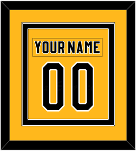 Pittsburgh Nameplate & Number (Back) Combined - Alternate Gold (1980-1981) - Double Mat 2