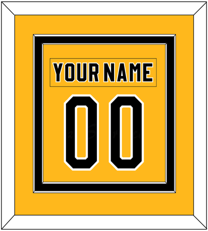 Pittsburgh Nameplate & Number (Back) Combined - Alternate Gold (1980-1981) - Signature Tier 2