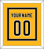 Pittsburgh Nameplate & Number (Back) Combined - Alternate Gold (1980-1981) - Double Mat 2