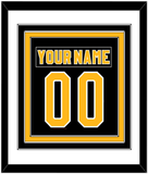 Pittsburgh Nameplate & Number (Back) Combined - Road Black (1980-1981) - Triple Mat 1