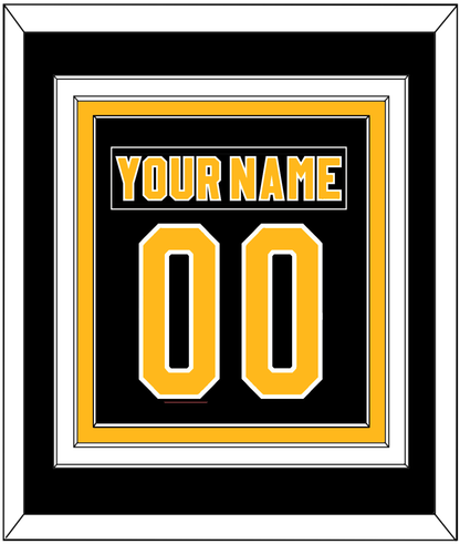 Pittsburgh Nameplate & Number (Back) Combined - Road Black (1980-1981) - Premier Tier 2