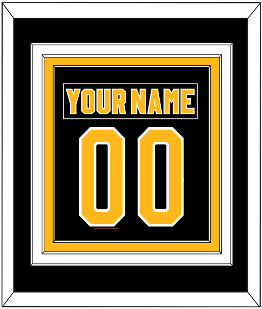 Pittsburgh Nameplate & Number (Back) Combined - Road Black (1980-1981) - Premier Tier 2
