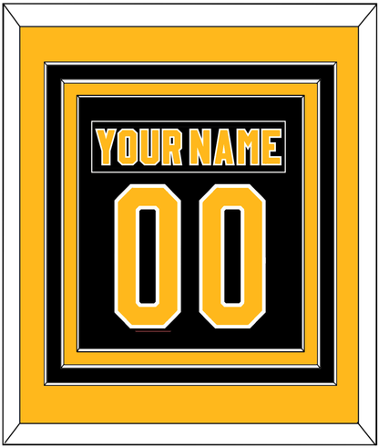 Pittsburgh Nameplate & Number (Back) Combined - Road Black (1980-1981) - Premier Tier 3