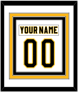 Pittsburgh Nameplate & Number (Back) Combined - Home White (1980-1981) - Triple Mat 1