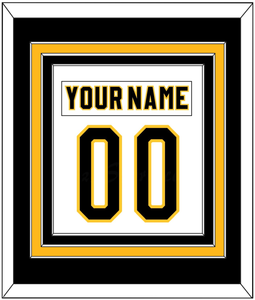 Pittsburgh Nameplate & Number (Back) Combined - Home White (1980-1981) - Triple Mat 2