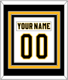 Pittsburgh Nameplate & Number (Back) Combined - Home White (1980-1981) - Triple Mat 2