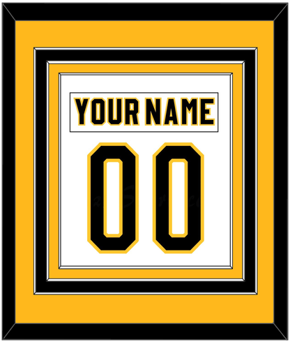 Pittsburgh Nameplate & Number (Back) Combined - Home White (1980-1981) - Premier Tier 3