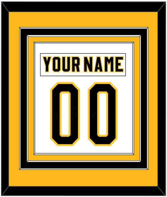 Pittsburgh Nameplate & Number (Back) Combined - Home White (1980-1981) - Premier Tier 3