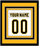 Pittsburgh Nameplate & Number (Back) Combined - Home White (1980-1981) - Triple Mat 3