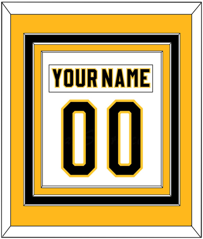 Pittsburgh Nameplate & Number (Back) Combined - Home White (1980-1981) - Premier Tier 3