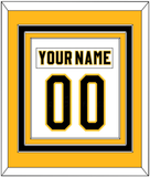 Pittsburgh Nameplate & Number (Back) Combined - Home White (1980-1981) - Triple Mat 3