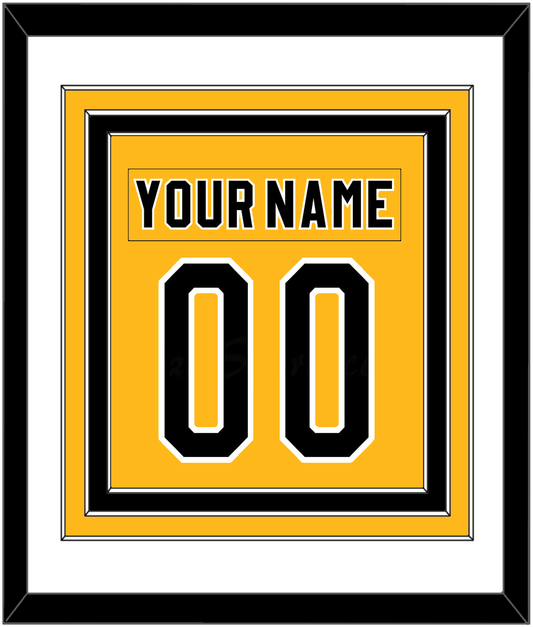 Pittsburgh Nameplate & Number (Back) Combined - Alternate Gold (1980-1981) - Premier Tier 1