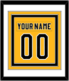 Pittsburgh Nameplate & Number (Back) Combined - Alternate Gold (1980-1981) - Triple Mat 1