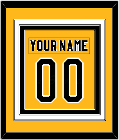Pittsburgh Nameplate & Number (Back) Combined - Alternate Gold (1980-1981) - Premier Tier 2