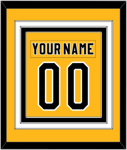 Pittsburgh Nameplate & Number (Back) Combined - Alternate Gold (1980-1981) - Triple Mat 2