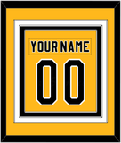 Pittsburgh Nameplate & Number (Back) Combined - Alternate Gold (1980-1981) - Triple Mat 2