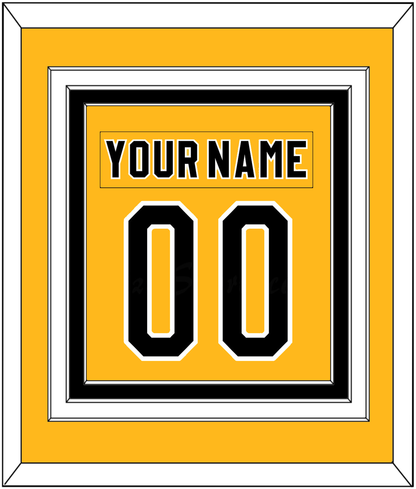 Pittsburgh Nameplate & Number (Back) Combined - Alternate Gold (1980-1981) - Premier Tier 2