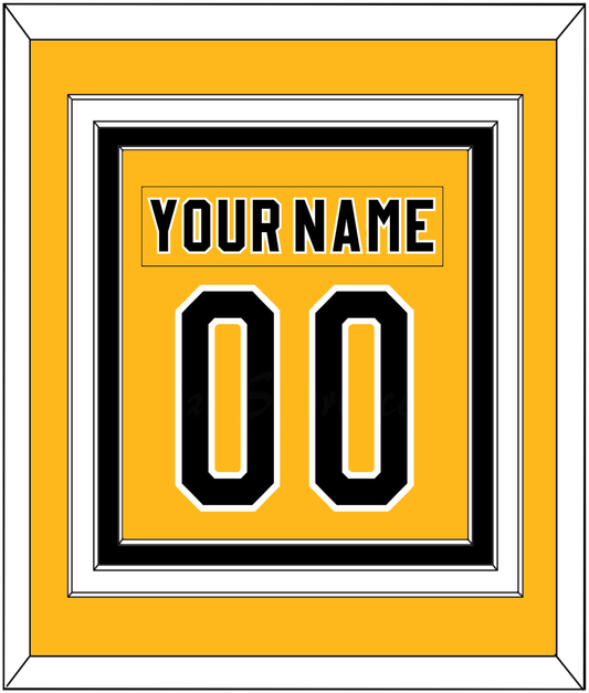 Pittsburgh Nameplate & Number (Back) Combined - Alternate Gold (1980-1981) - Premier Tier 2