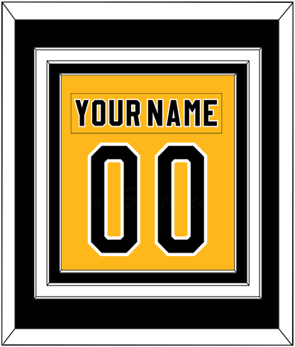Pittsburgh Nameplate & Number (Back) Combined - Alternate Gold (1980-1981) - Premier Tier 3