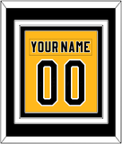 Pittsburgh Nameplate & Number (Back) Combined - Alternate Gold (1980-1981) - Triple Mat 3