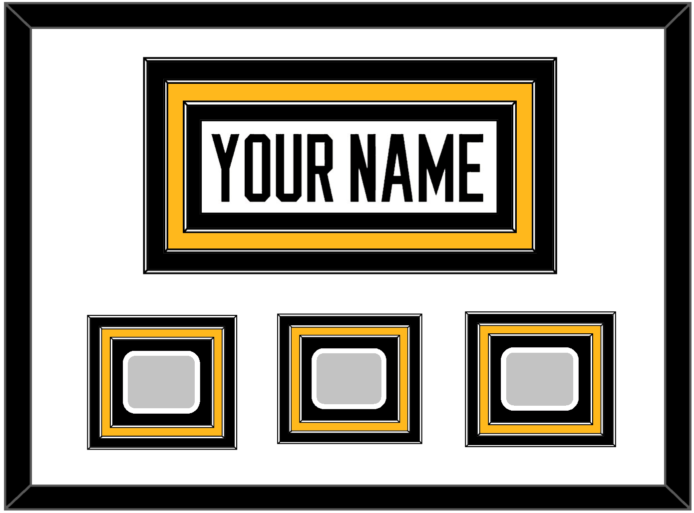 Pittsburgh Nameplate & 2009, 2016 & 2017 Stanley Cup Champions Patches - Road White - Premier Tier 2